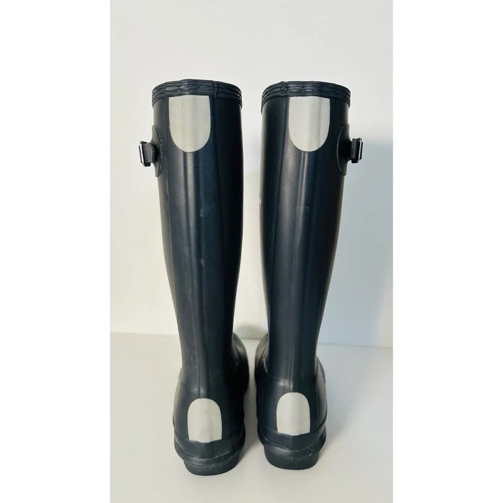 Hunter Rain Boots Youth Size 4B/5G Blue Wellington Kids Matte Waterproof Rubber
